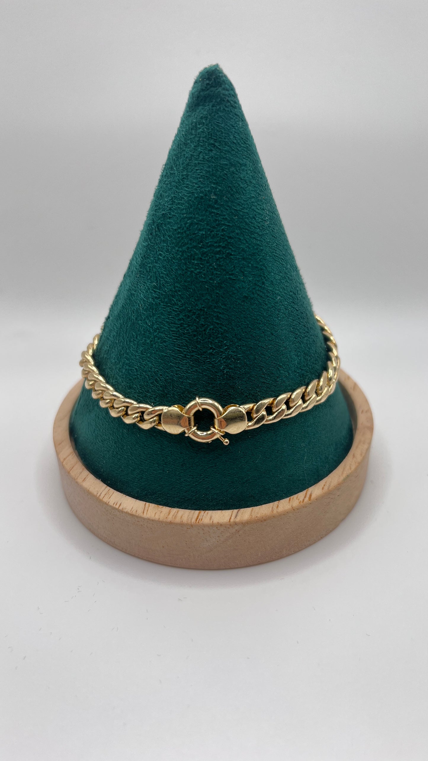Brazalete De Mujer Tipo CubanLink 14k