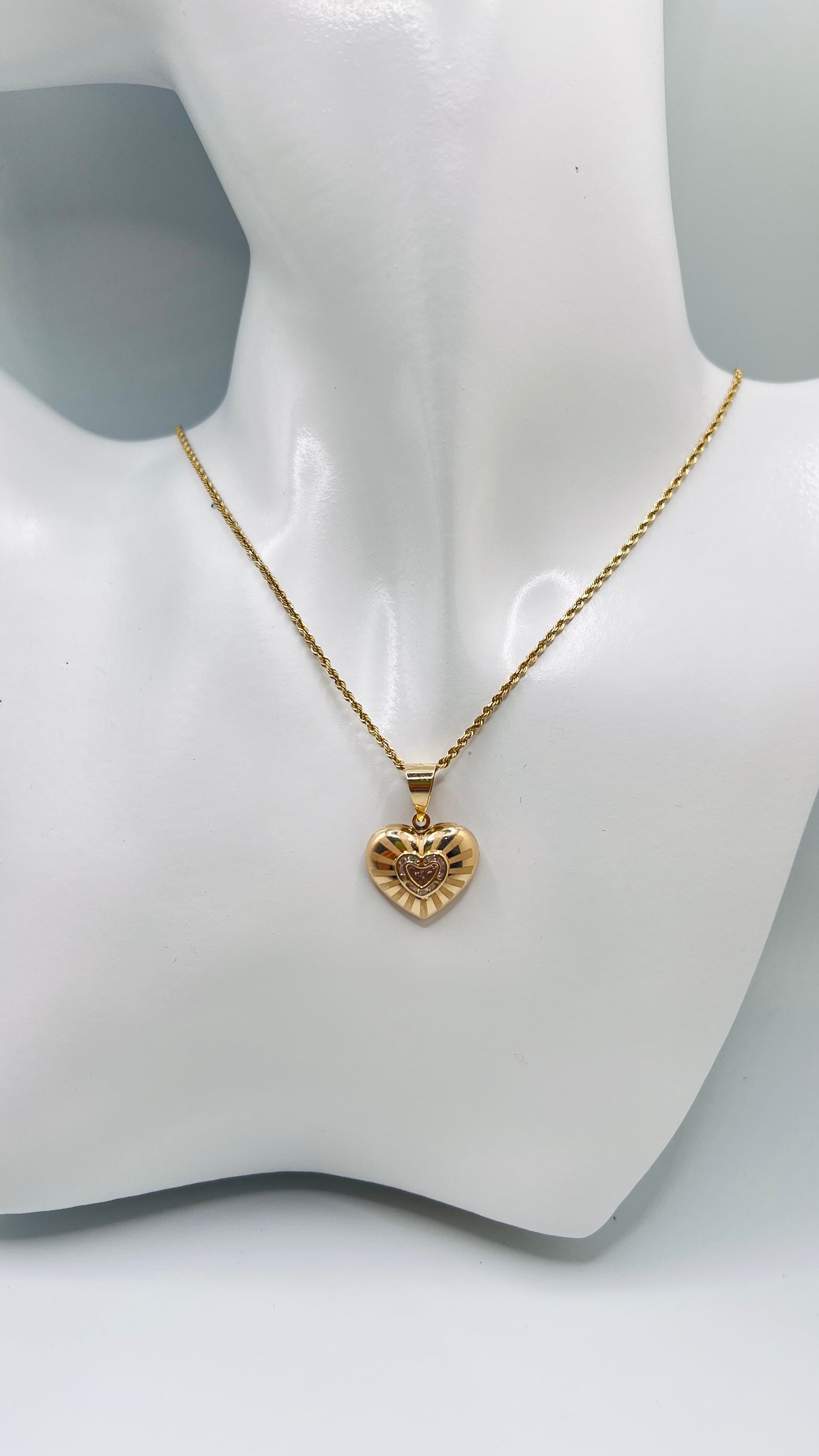 Cadena con Dije Corazon 14k